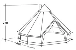 Robens Klondike Tipi Tent 2023 -Attwoolls Outdoors 130144 klondike drawing perspective 9