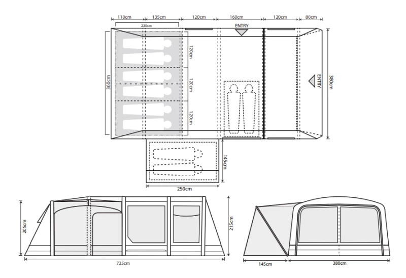 Outdoor Revolution Airedale 6.0SE Tent 2022 4 Outdoor Revolution Airedale 6.0SE Tent 2022 - Image 2