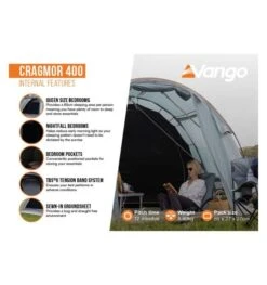 Vango Cragmor 400 (Poled) Tent 2023 -Attwoolls Outdoors cragmor 400 image 4