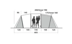 Easy Camp Huntsville Twin 600 Tent -Attwoolls Outdoors easy camp huntsville twin 600 dimension image 3