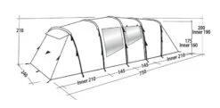 Easy Camp Huntsville Twin 800 Tent -Attwoolls Outdoors easy camp huntsville twin 800 dimensions image 1