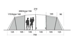Easy Camp Huntsville Twin 800 Tent -Attwoolls Outdoors easy camp huntsville twin 800 dimensions image 3