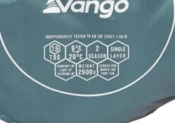 Vango Ember Double Sleeping Bag - Mineral Green -Attwoolls Outdoors ember double image 2