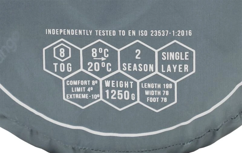 Vango Ember Single Sleeping Bag - Mineral Green 5 Vango Ember Single Sleeping Bag - Mineral Green - Image 3