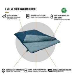 Vango Evolve Superwarm Sleeping Bag - Double -Attwoolls Outdoors evolve superwarm double 3 1 1