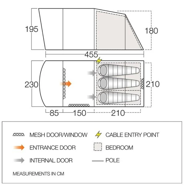 Vango Harris 350 (Poled) Tent 2023 4 Vango Harris 350 (Poled) Tent 2023 - Image 2