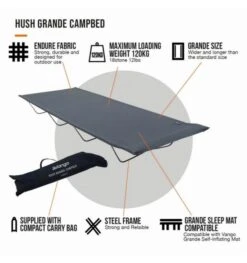 Vango Hush Camp Bed - Grande -Attwoolls Outdoors hush grande campbed 3 1