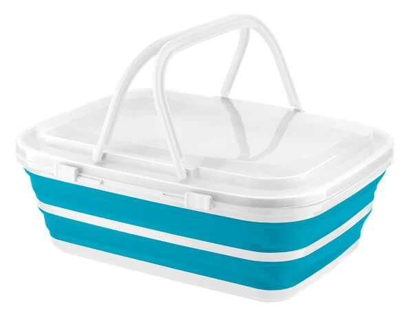 Quest Collapsible Deluxe Basket And Cooler - Blue 3 Quest Collapsible Deluxe Basket And Cooler - Blue