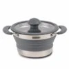 Kampa Collapsible Saucepan 1L - Grey 2 Kampa Collapsible Saucepan 1L - Grey -Attwoolls Outdoors kampa cw0094 1l collaps saucepan grey a 1