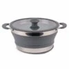 Kampa Collapsible Saucepan 3L - Grey 2 Kampa Collapsible Saucepan 3L - Grey -Attwoolls Outdoors kampa cw0098 3l collaps saucepan grey a 2