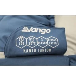 Vango Kanto Junior Sleeping Bag - Blue -Attwoolls Outdoors kanto jr blue 4