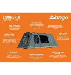 Vango Lismore 450 (Poled) Tent 2023 (Incl. Footprint) -Attwoolls Outdoors lismore 450 image 3