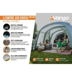 Vango Lismore Air 600XL Airbeam Tent 2023 (Incl. Footprint) 19 Vango Lismore Air 600XL Airbeam Tent 2023 (Incl. Footprint) -Attwoolls Outdoors lismore air 600xl image 4