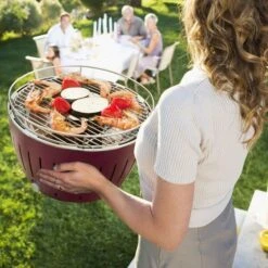 Lotus Grill Standard - Anthracite Grey -Attwoolls Outdoors lotus grill lifestyle bbq