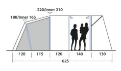 Outwell Avondale 5PA Tent 2022 -Attwoolls Outdoors outwell avondale 5pa tent 111182 drawing other5