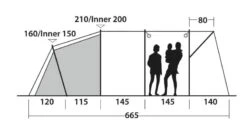 Outwell Greenwood 6 Tent 2022 -Attwoolls Outdoors outwell greenwood 6 dimensions image 3