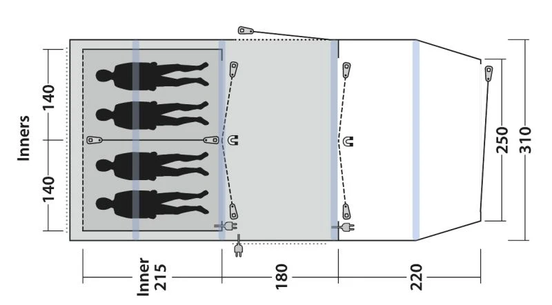 Outwell Parkdale 4PA Tent 2023 4 Outwell Parkdale 4PA Tent 2023 - Image 2