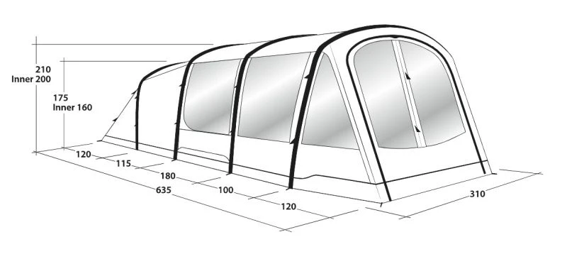 Outwell Parkdale 4PA Tent 2023 5 Outwell Parkdale 4PA Tent 2023 - Image 3