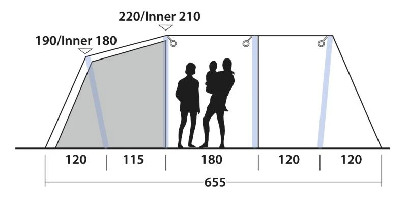 Outwell Parkdale 6PA Tent 2023 12 Outwell Parkdale 6PA Tent 2023 - Image 10