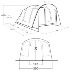 Outwell Sunhill 5 Air Tent 2024 -Attwoolls Outdoors outwell sunhill 5 air dimensions image 2