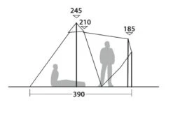 Robens Chinook Ursa S Tipi Tent 2022 -Attwoolls Outdoors robens chinook ursa s tent 130287 drawing other4