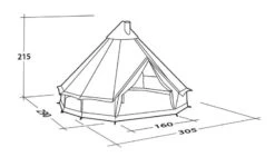 Robens Klondike S Tipi Tent 2023 -Attwoolls Outdoors robens klondike s dimensions image 2