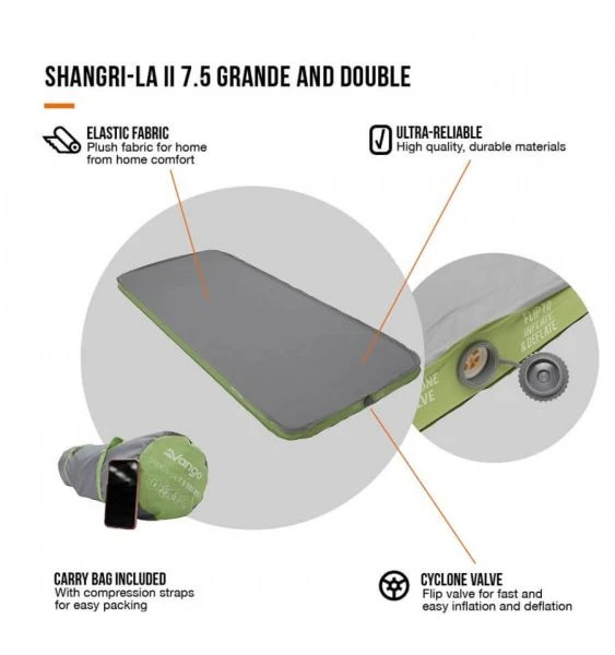 Vango Self Inflate Mat Shangri-La II 7.5cm - Double 4 Vango Self Inflate Mat Shangri-La II 7.5cm - Double - Image 2