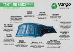 Vango Tahiti Air 850XL Airbeam Tent 2023 -Attwoolls Outdoors tahiti 2023 image 2