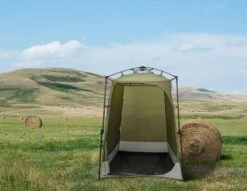 Quest Instant Utility / Toilet Tent -Attwoolls Outdoors utility toilet tent lifestyle image